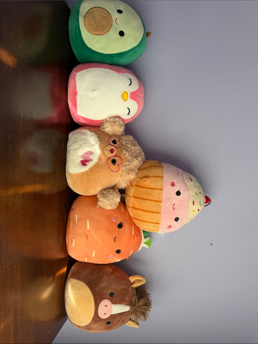 Squishmallows Assorted Plush Set in Green, Pink, Cream, Orange, Brown